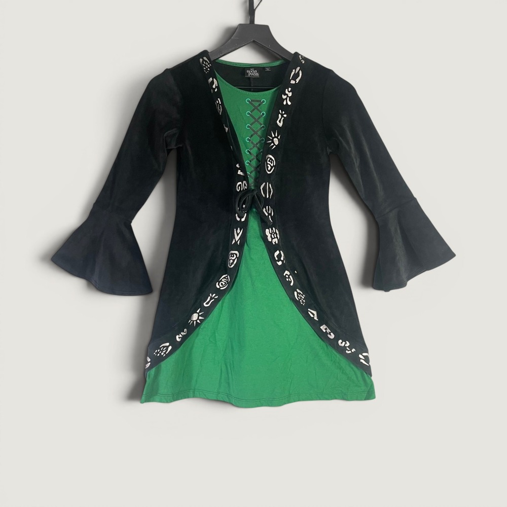Disney Hocus Pocus Winifred Sanderson Girls L 10/12 Halloween Costume Dress